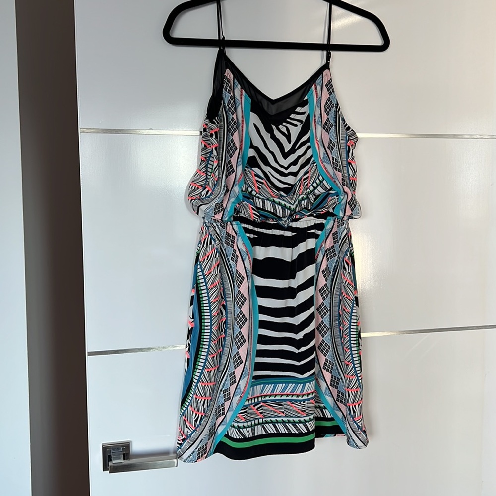 Express Wild Pattern Spaghetti Strap Summer Dress - image 4